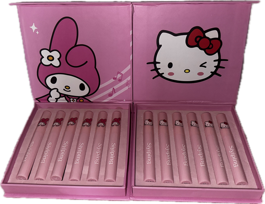 6 piece liquid lipstick in magnetic closure box collection